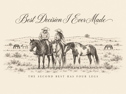 Printify T-Shirt Best Decision Tee