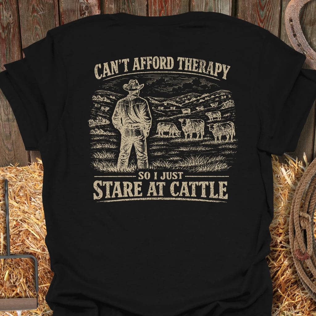 Printify T-Shirt Black / 4XL Cattle Therapy Big Country Tee