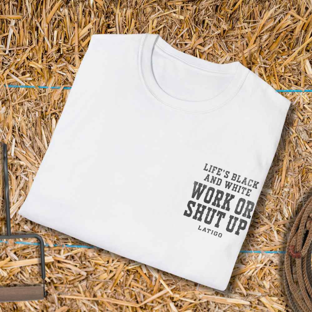 Printify T-Shirt Black And White Tee