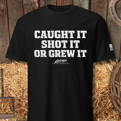 Printify T-Shirt Black / M Caught It Tee