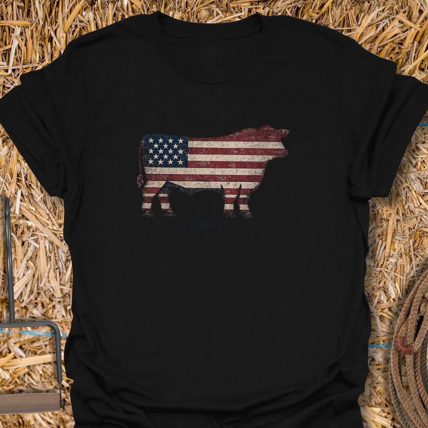 Printify T-Shirt Black / S American Bull Tee
