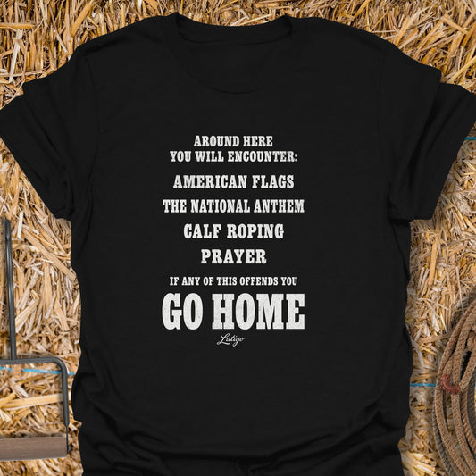 Printify T-Shirt Black / S Around Here Tee