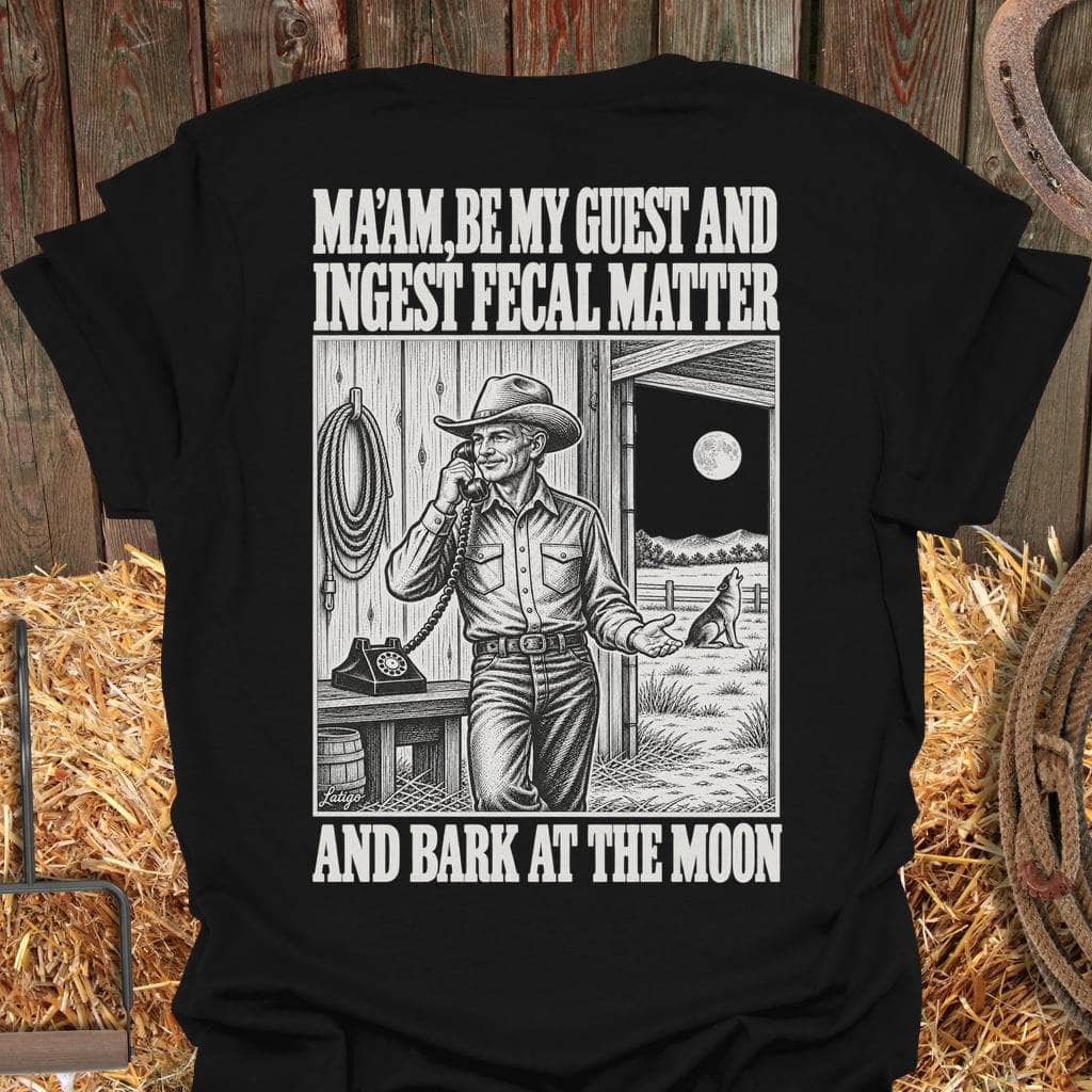 Printify T-Shirt Black / S Bark At The Moon Tee