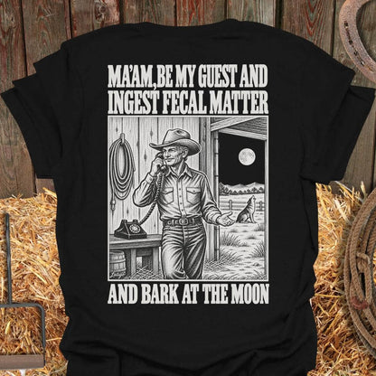 Printify T-Shirt Black / S Bark At The Moon Tee