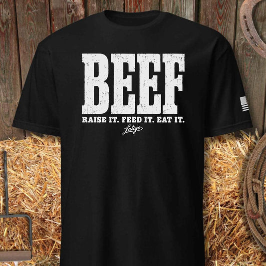 Printify T-Shirt Black / S Beef Tee