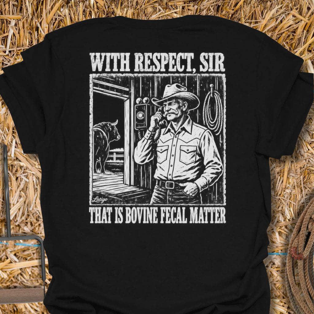 Printify T-Shirt Black / S Bovine Fecal Tee