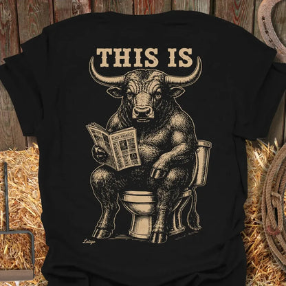 Printify T-Shirt Black / S Bull Tee