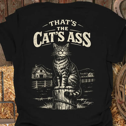 Printify T-Shirt Black / S Cats Ass Tee