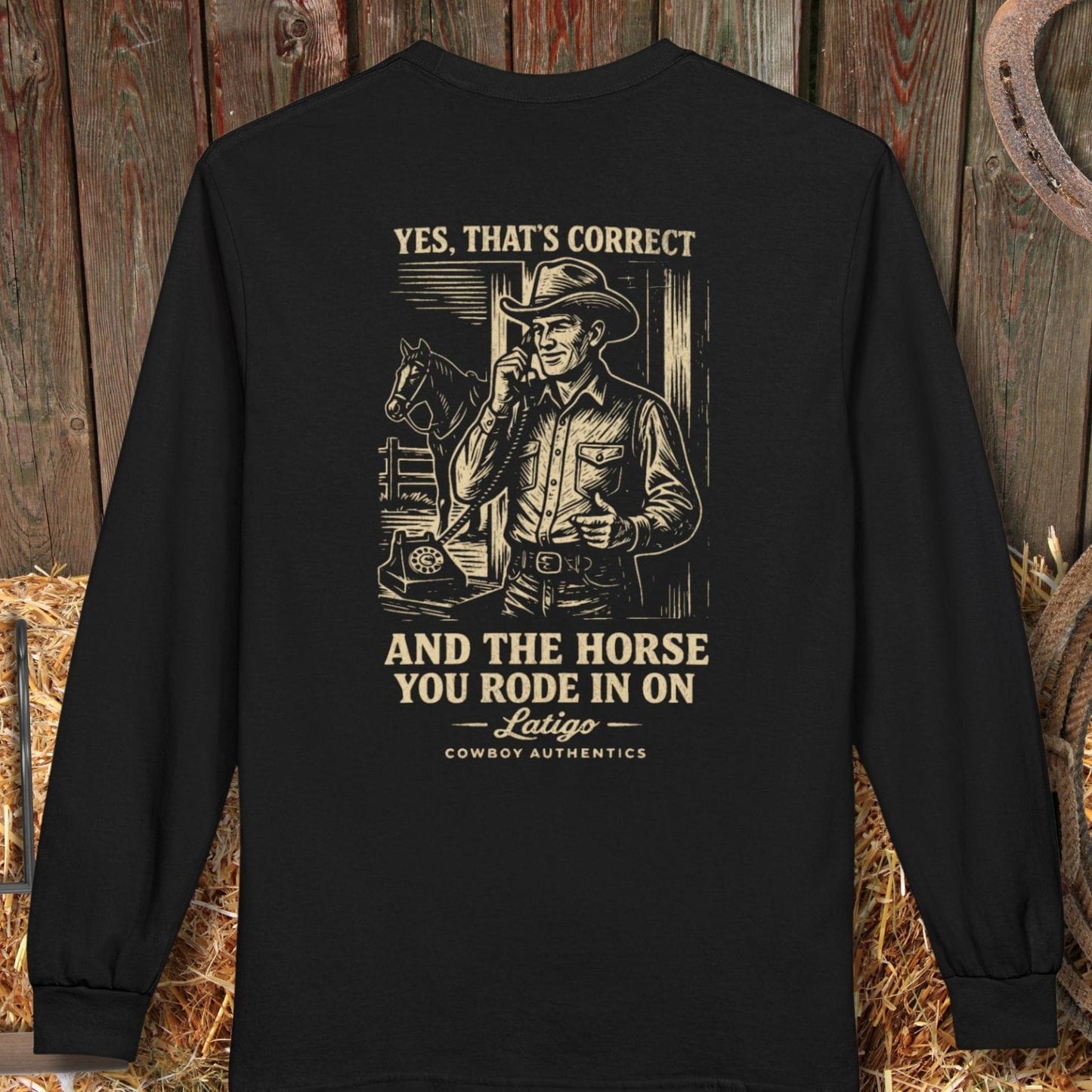 Printify T-Shirt Black / S Correct Long Sleeve Tee