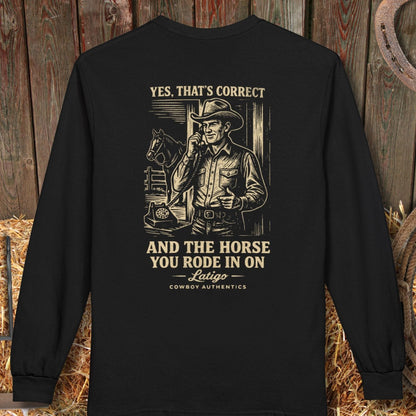 Printify T-Shirt Black / S Correct Long Sleeve Tee