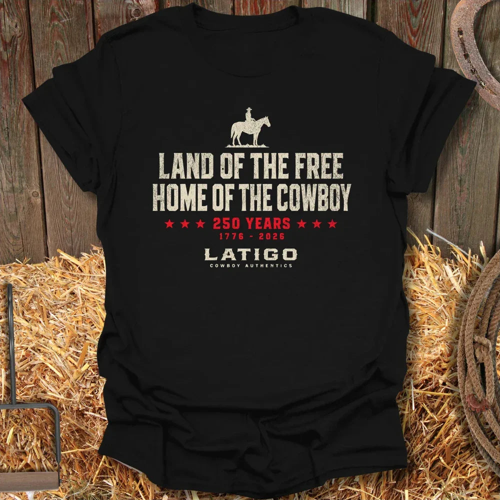 Printify T-Shirt Black / S Land Of The Free Dark Tee