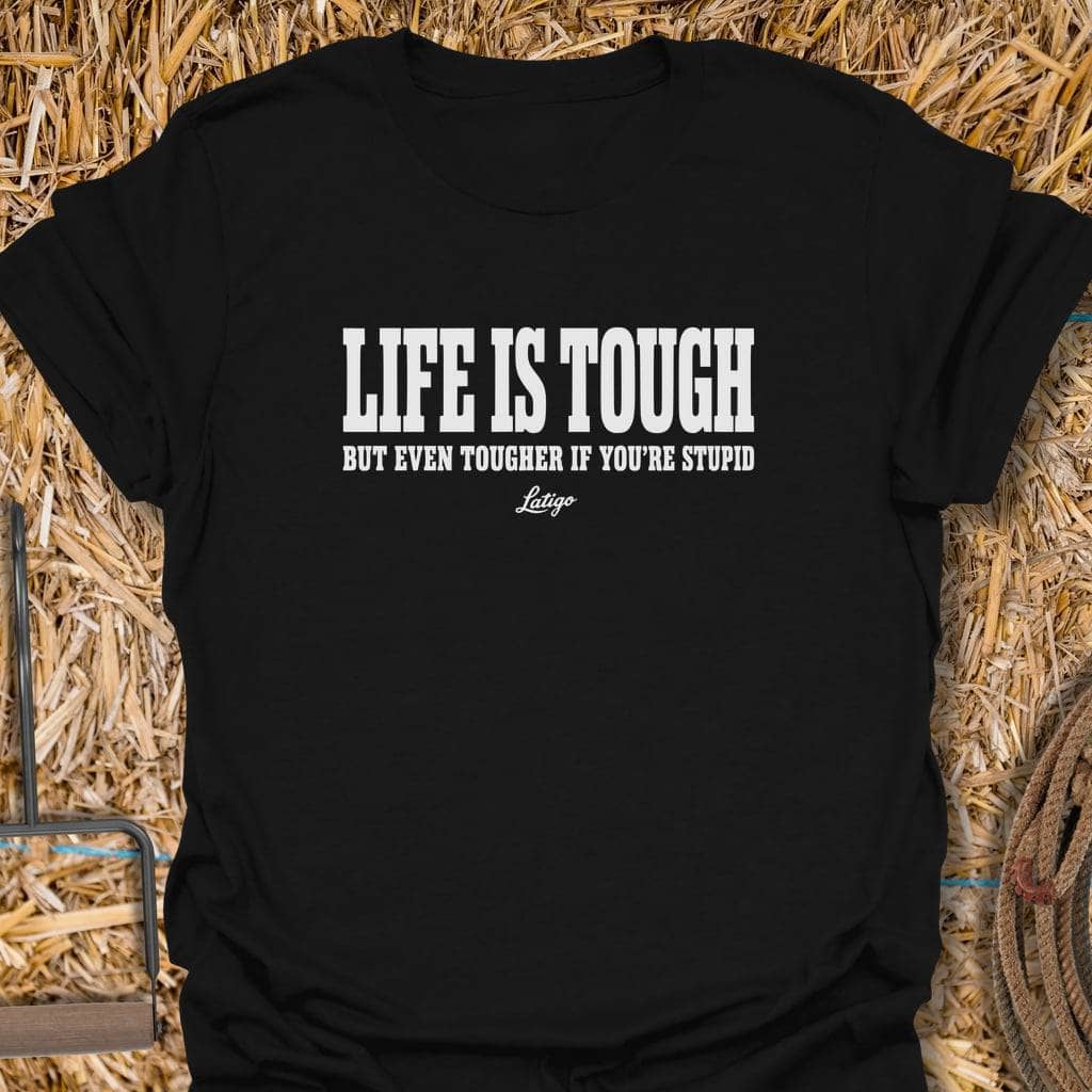 Printify T-Shirt Black / S Life is Tough Tee