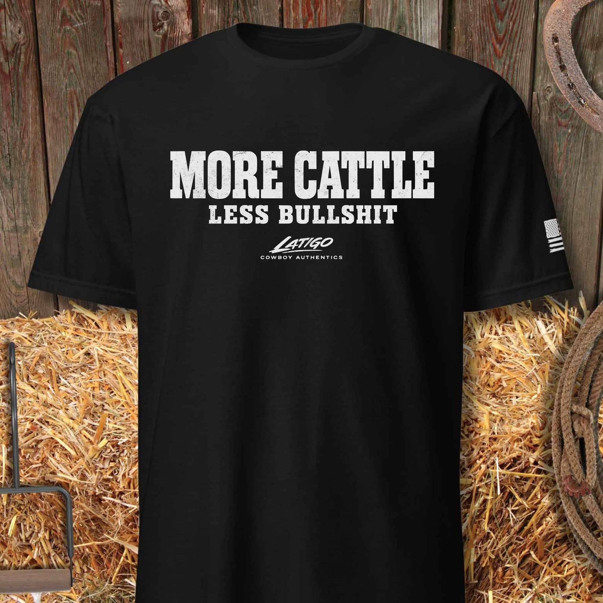 Printify T-Shirt Black / S More Cattle Tee