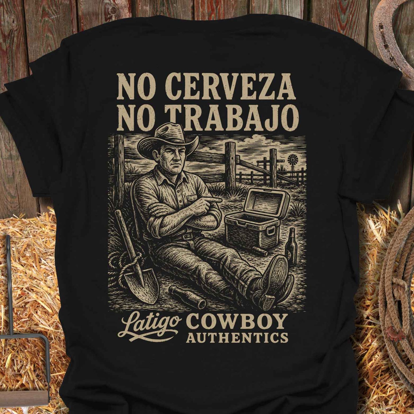 Printify T-Shirt Black / S No Trabajo Tee