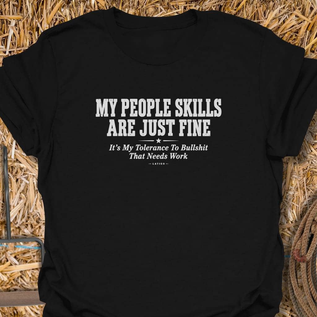 Printify T-Shirt Black / S People Skills Tee