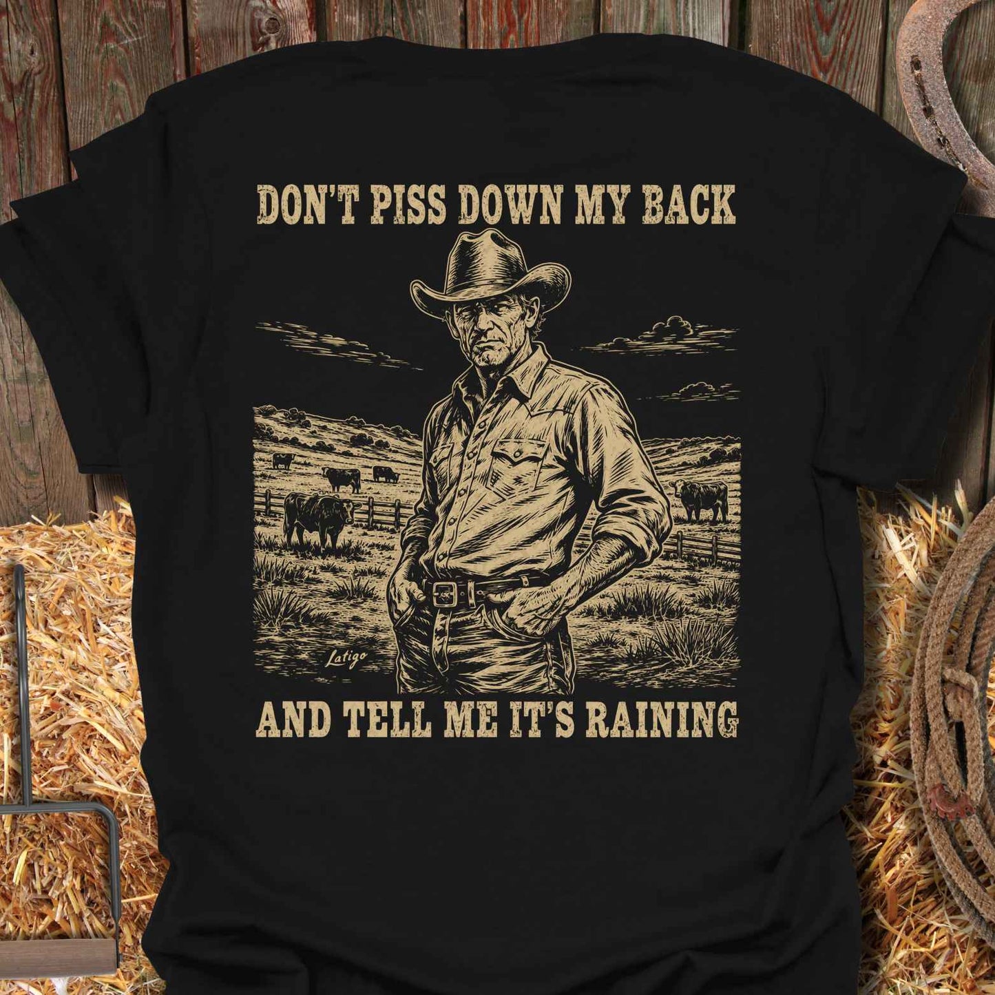 Printify T-Shirt Black / S Piss Tee
