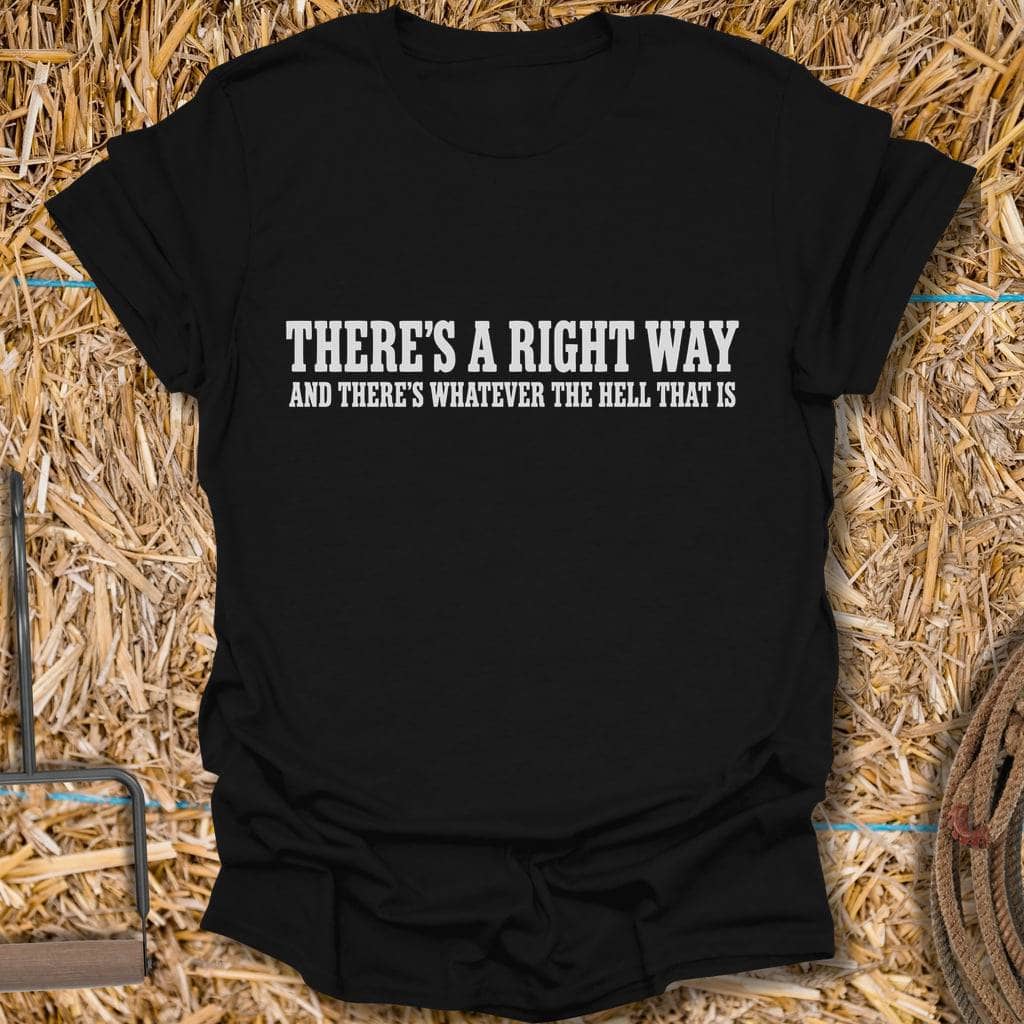 Printify T-Shirt Black / S Right Way Tee
