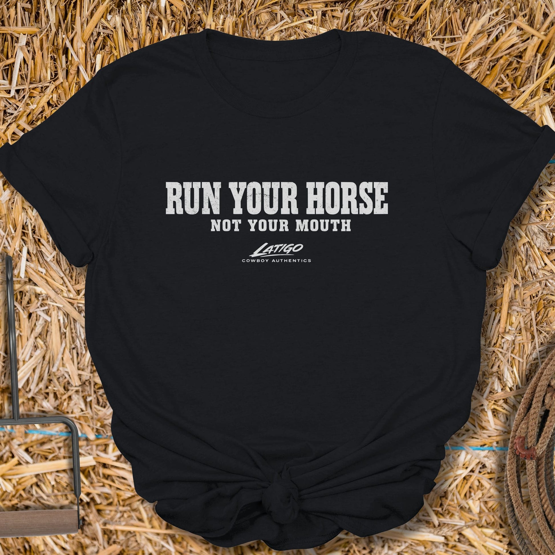 Printify T-Shirt Black / S Run Your Horse Tee