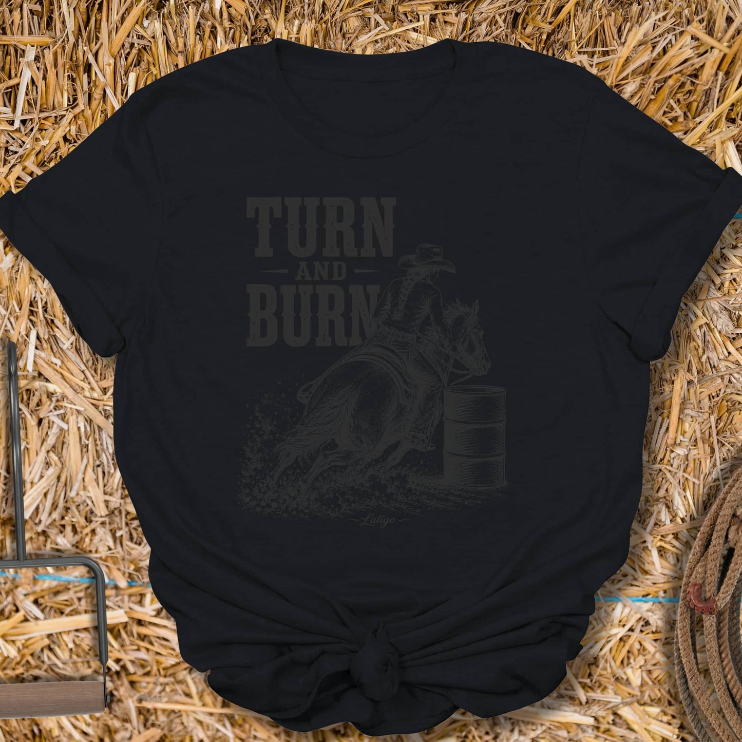 Printify T-Shirt Black / S Turn And Burn Tee