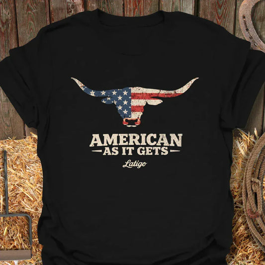 Printify T-Shirt Black / S Unapologetically American Tee