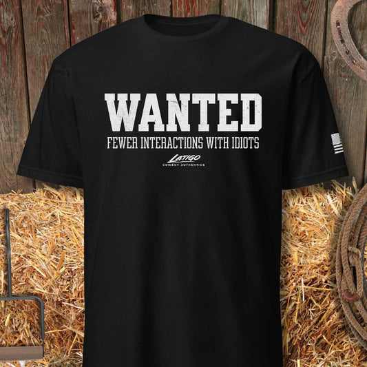 Printify T-Shirt Black / S Wanted Tee