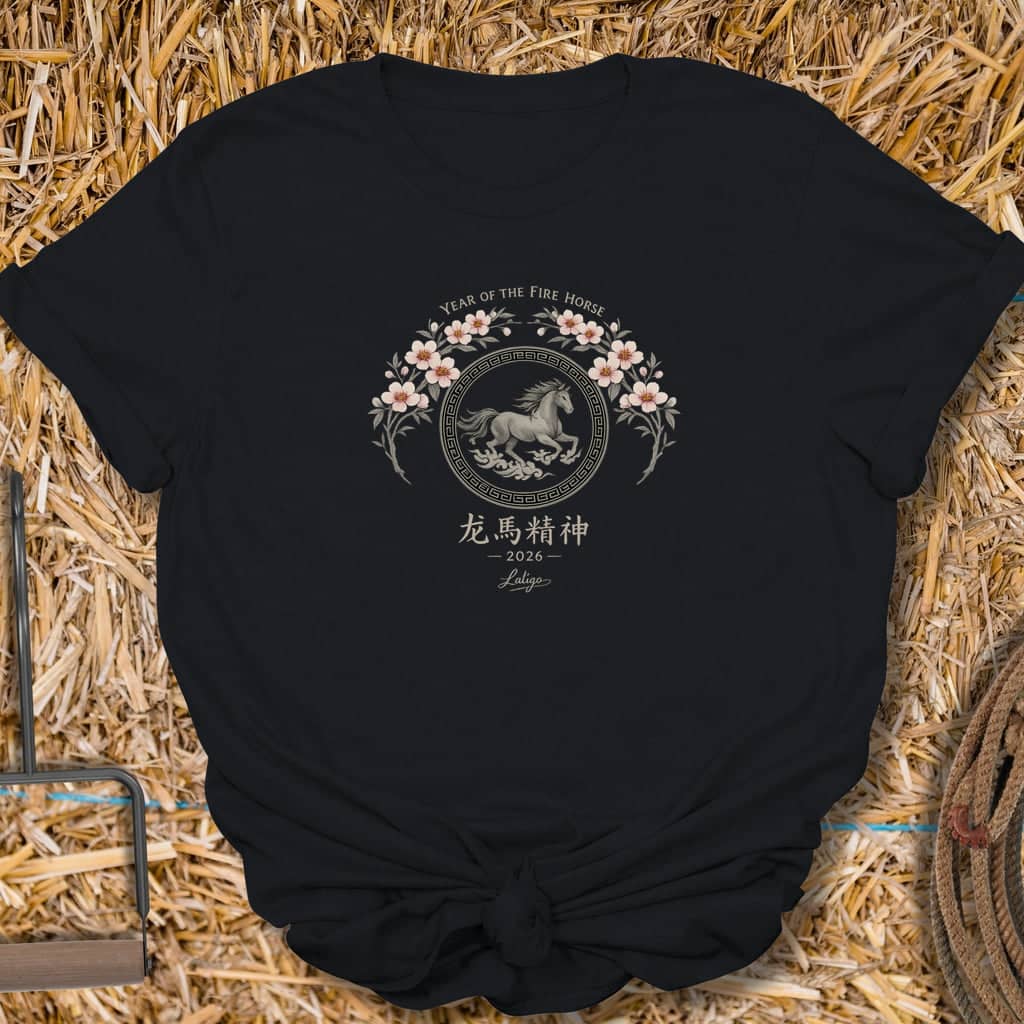 Printify T-Shirt Black / S Year Of The Fire Horse 2026 Tee