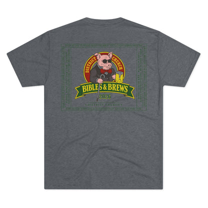 Printify T-Shirt Copy of Copy of District Bibles and Brews Unisex Tri-Blend Crew Tee