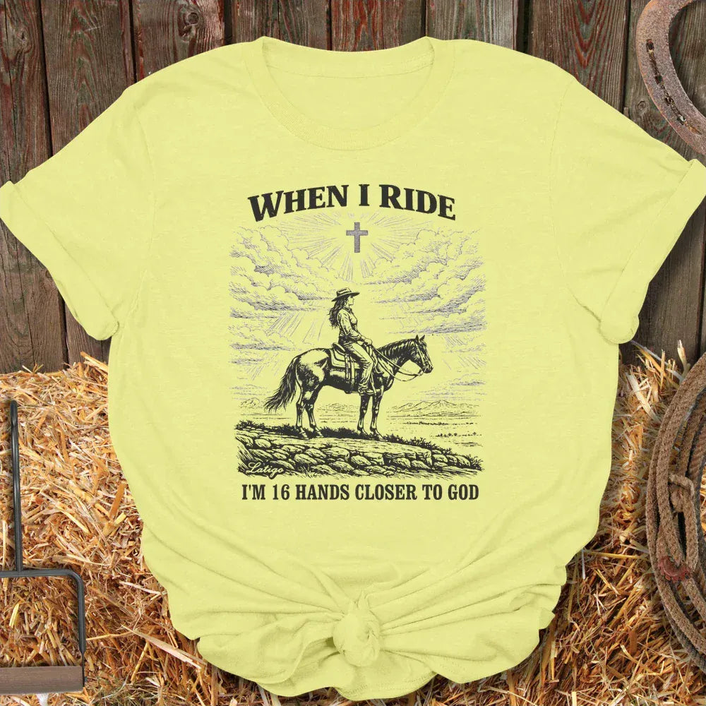 Printify T-Shirt Cornsilk / S 16 Hands Cowgirl Tee