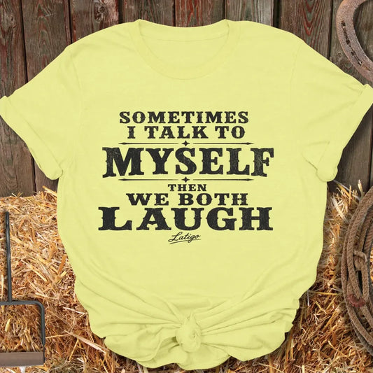 Printify T-Shirt Cornsilk / S Both Laugh Tee