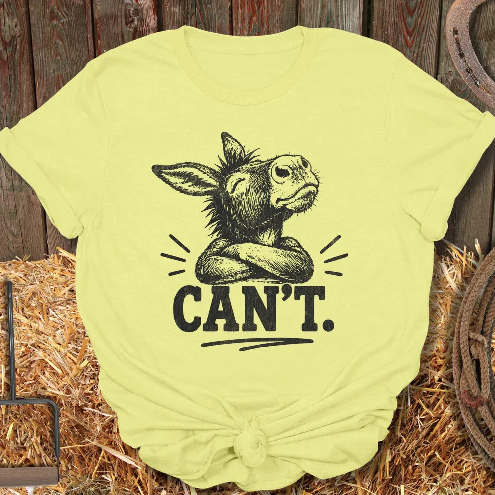 Printify T-Shirt Cornsilk / S Can't Tee