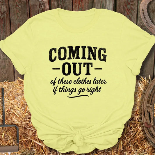 Printify T-Shirt Cornsilk / S Coming Out Tee