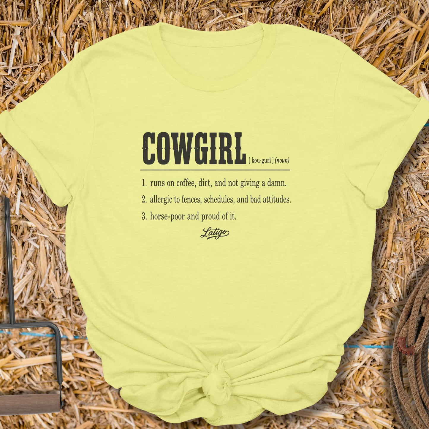 Printify T-Shirt Cornsilk / S Cowgirl Tee
