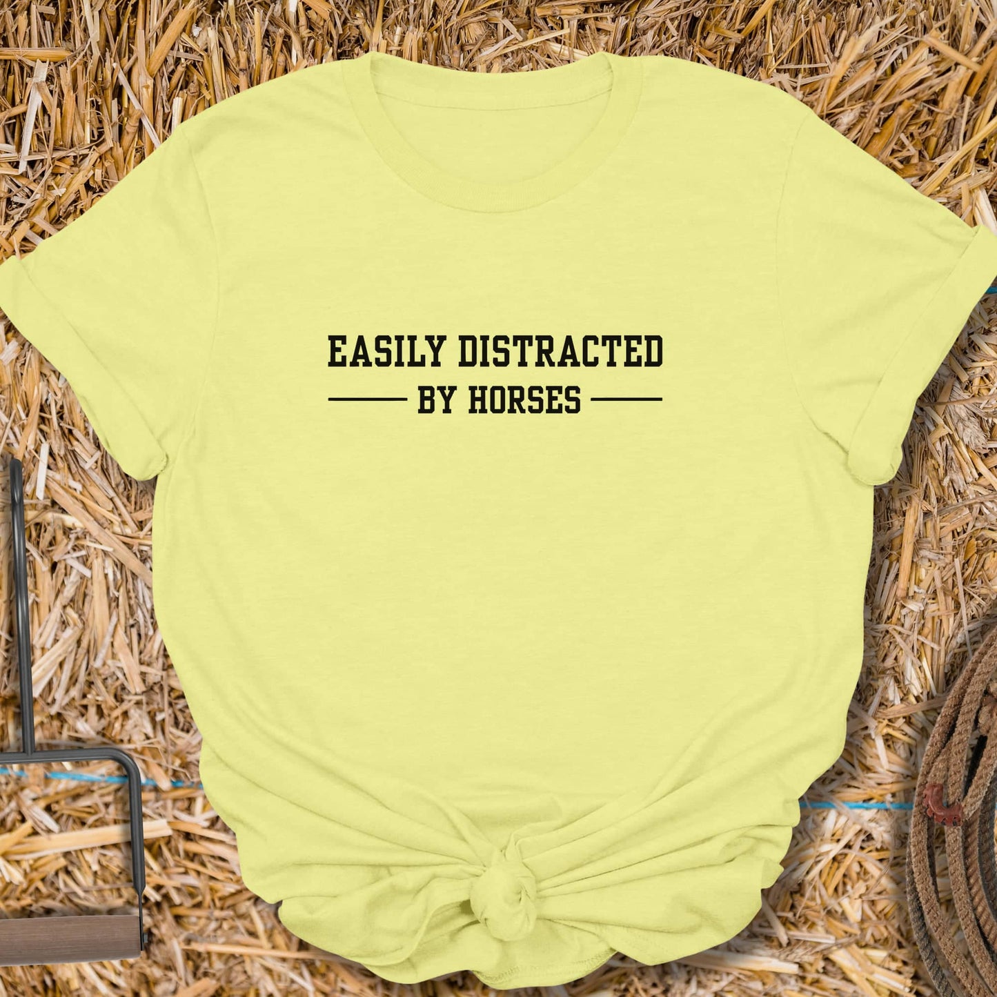 Printify T-Shirt Cornsilk / S Distracted Tee
