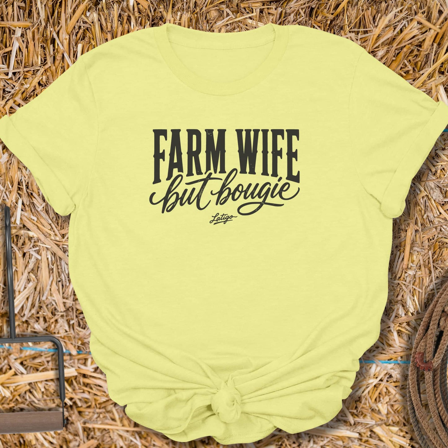 Printify T-Shirt Cornsilk / S Farm Wife Tee