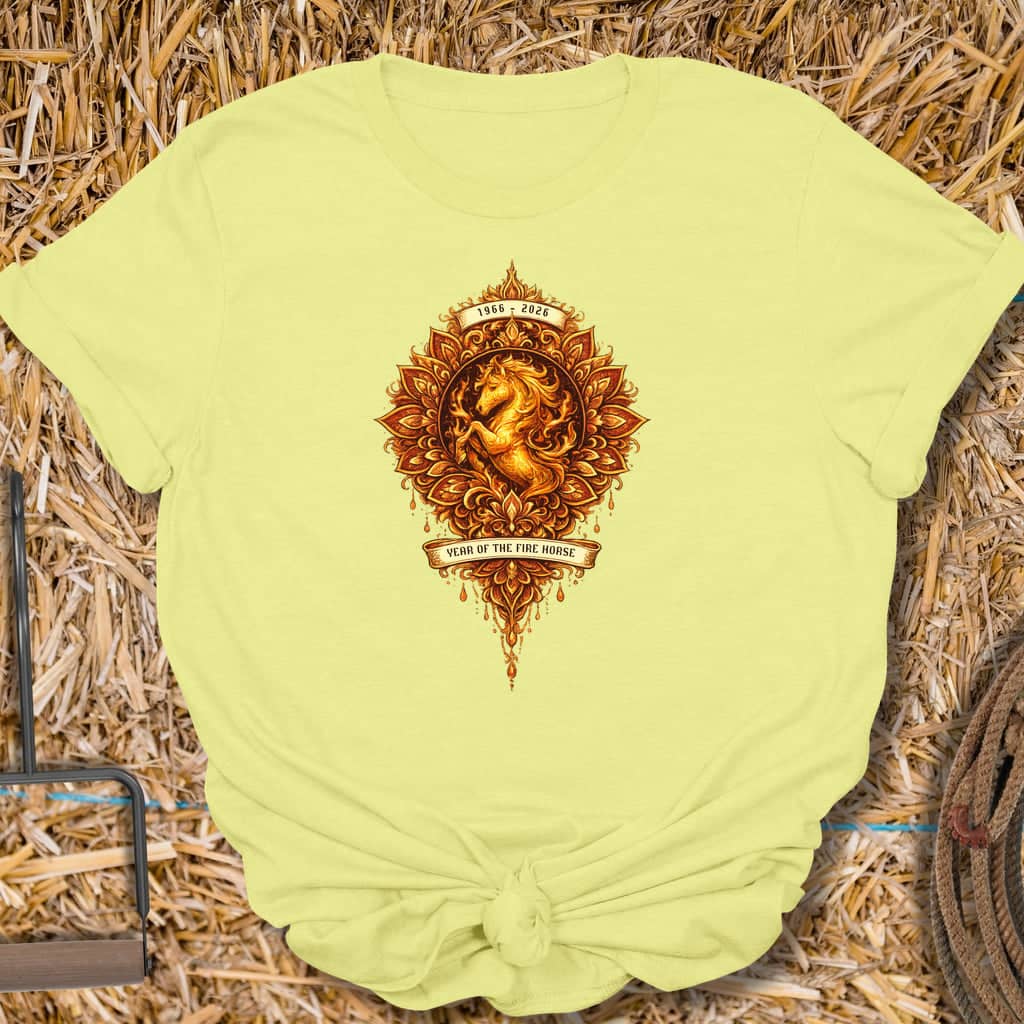 Printify T-Shirt Cornsilk / S Fire Horse Tee