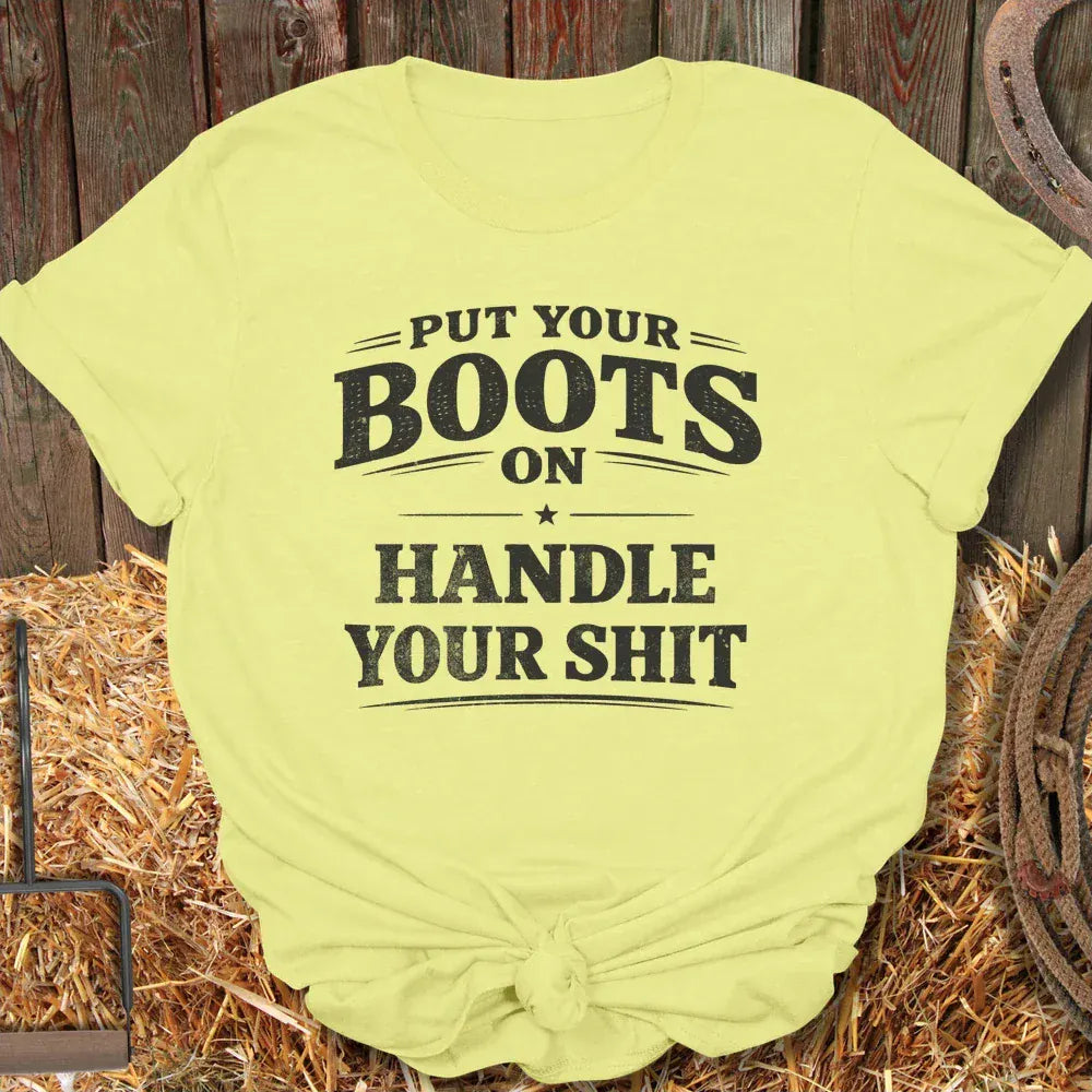 Printify T-Shirt Cornsilk / S Handle It Tee