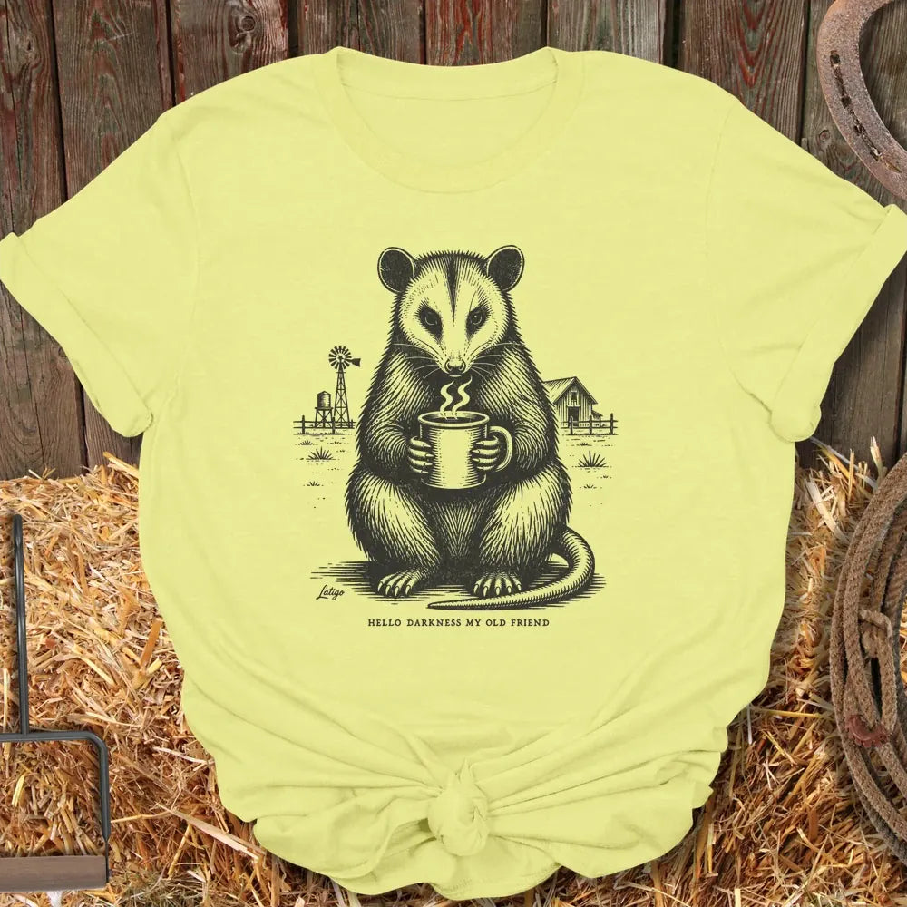 Printify T-Shirt Cornsilk / S Hello Darkness Tee