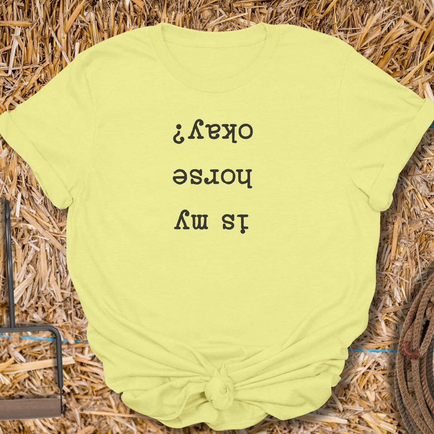 Printify T-Shirt Cornsilk / S Horse Okay Tee