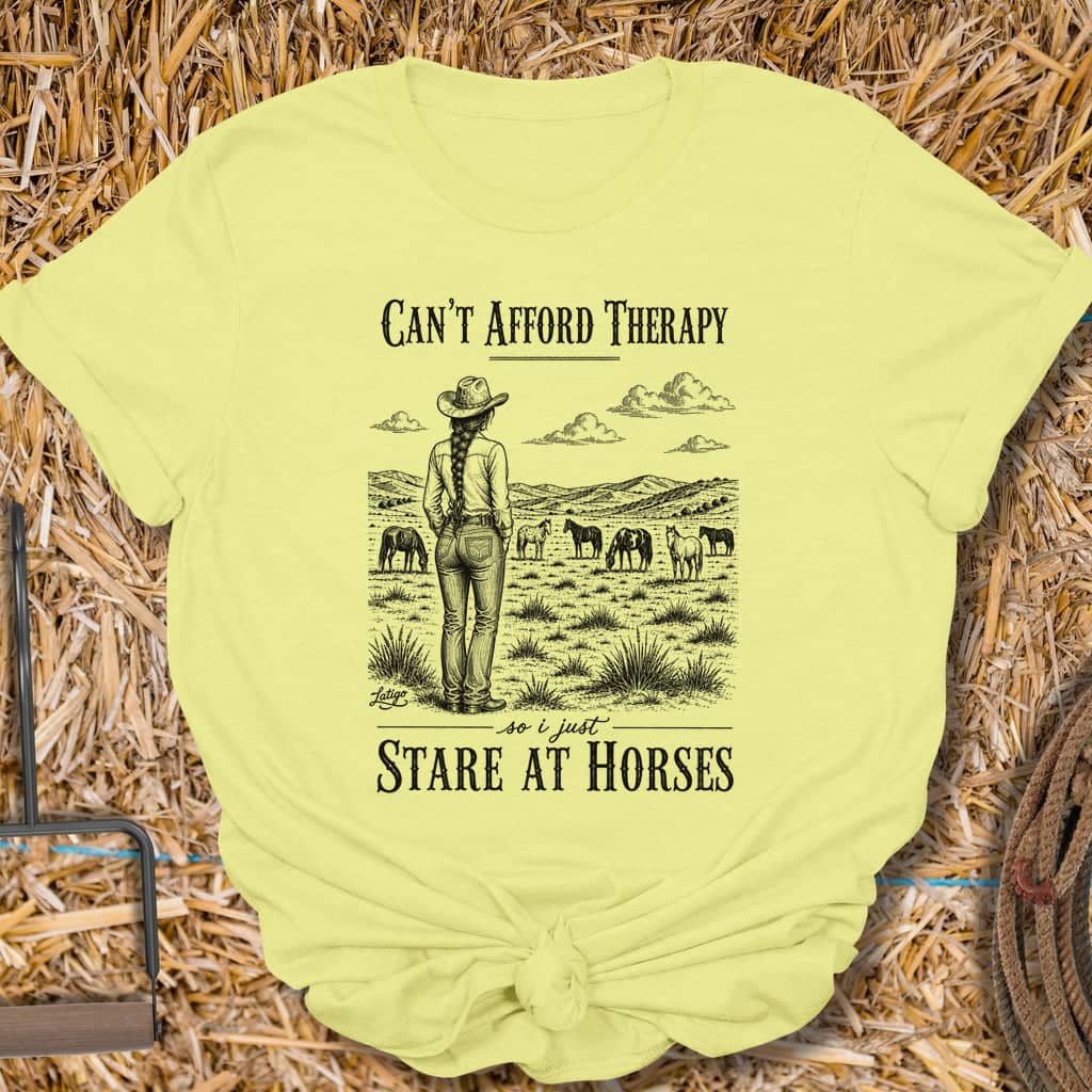 Printify T-Shirt Cornsilk / S Horse Therapy Tee