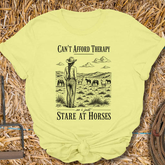 Printify T-Shirt Cornsilk / S Horse Therapy Tee