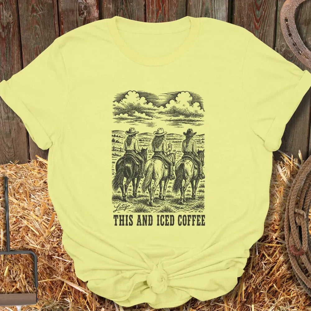 Printify T-Shirt Cornsilk / S Iced Coffee Tee