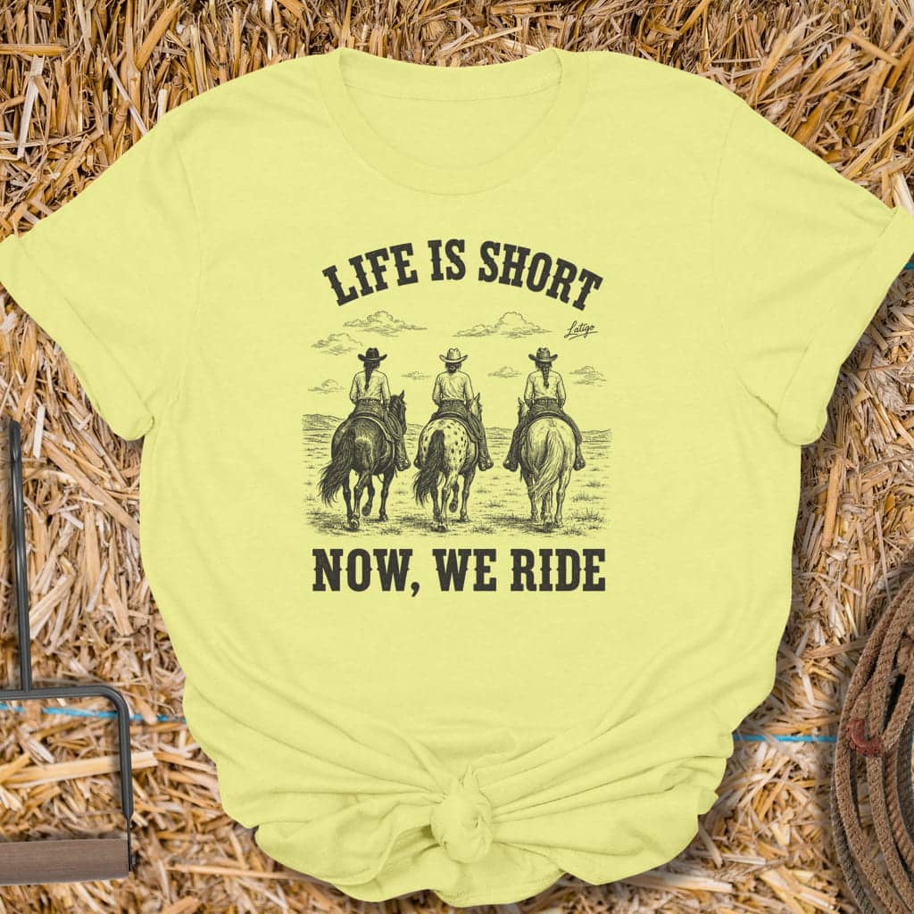 Printify T-Shirt Cornsilk / S Life Is Short Tee