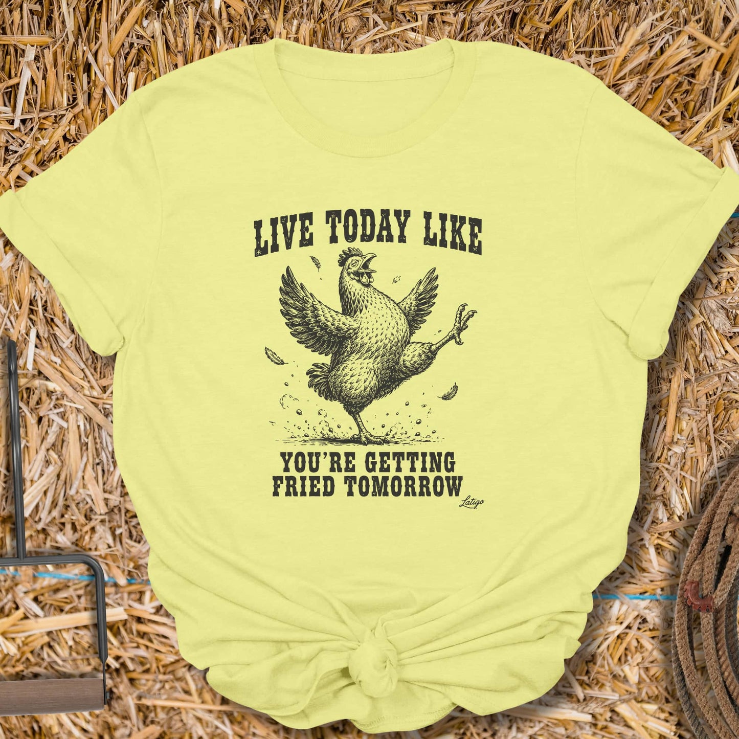 Printify T-Shirt Cornsilk / S Live Today Tee