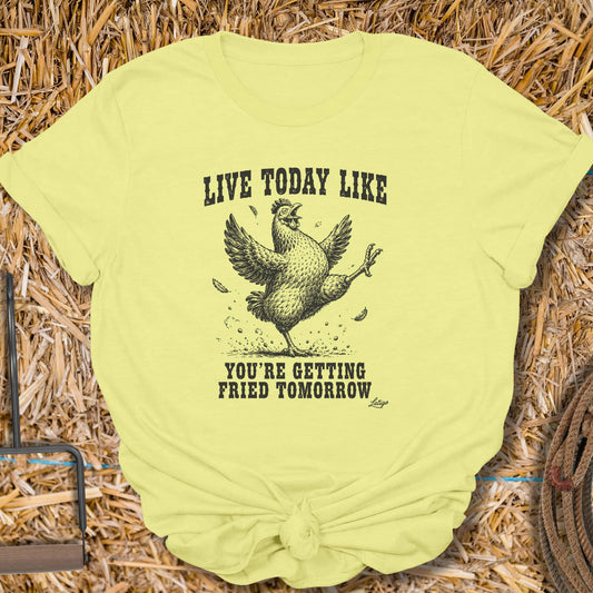 Printify T-Shirt Cornsilk / S Live Today Tee