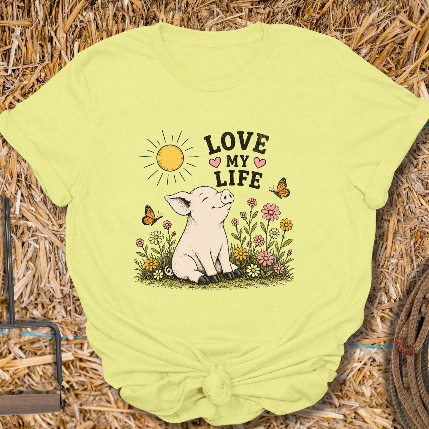 Printify T-Shirt Cornsilk / S Love My Life Tee
