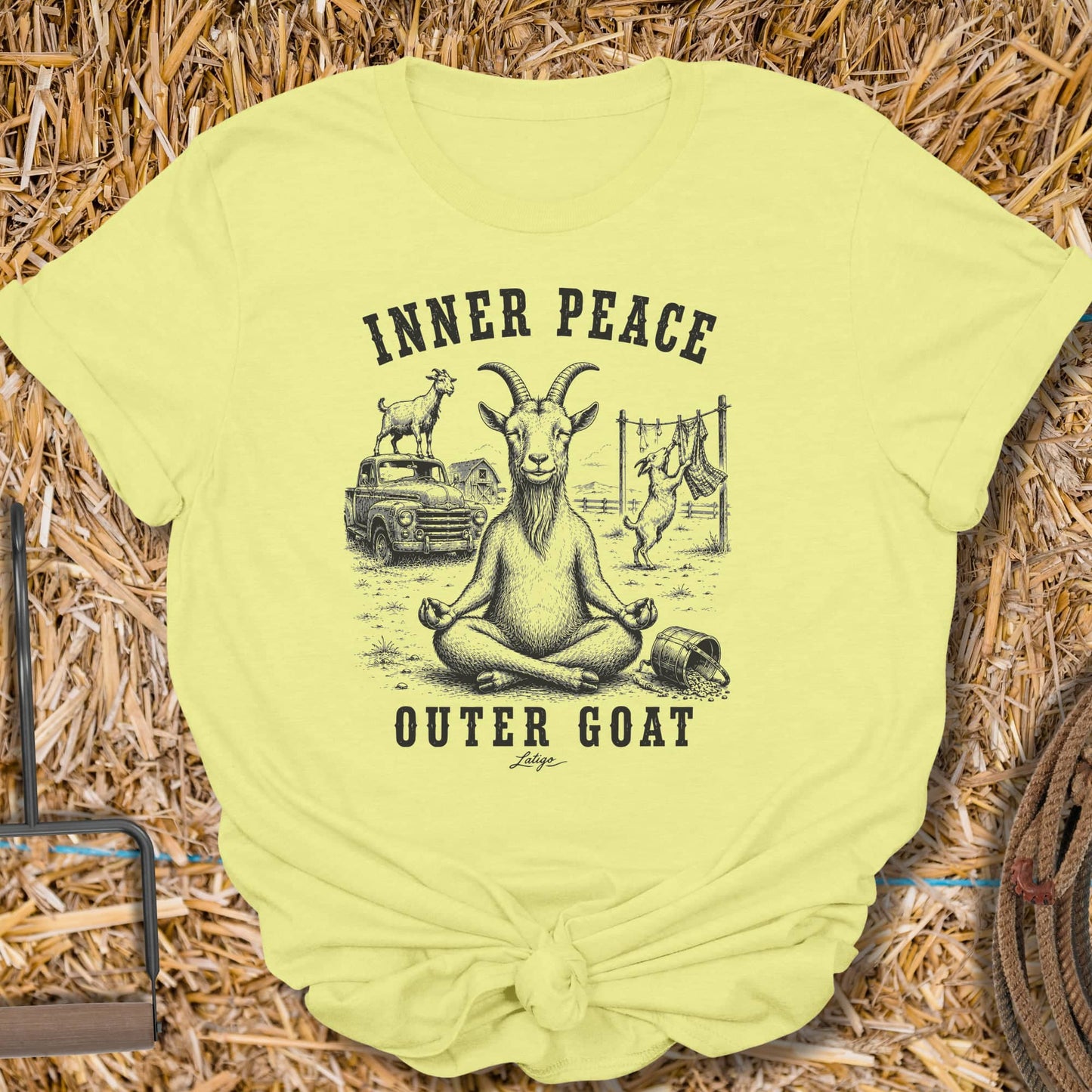 Printify T-Shirt Cornsilk / S Outer Goat Tee