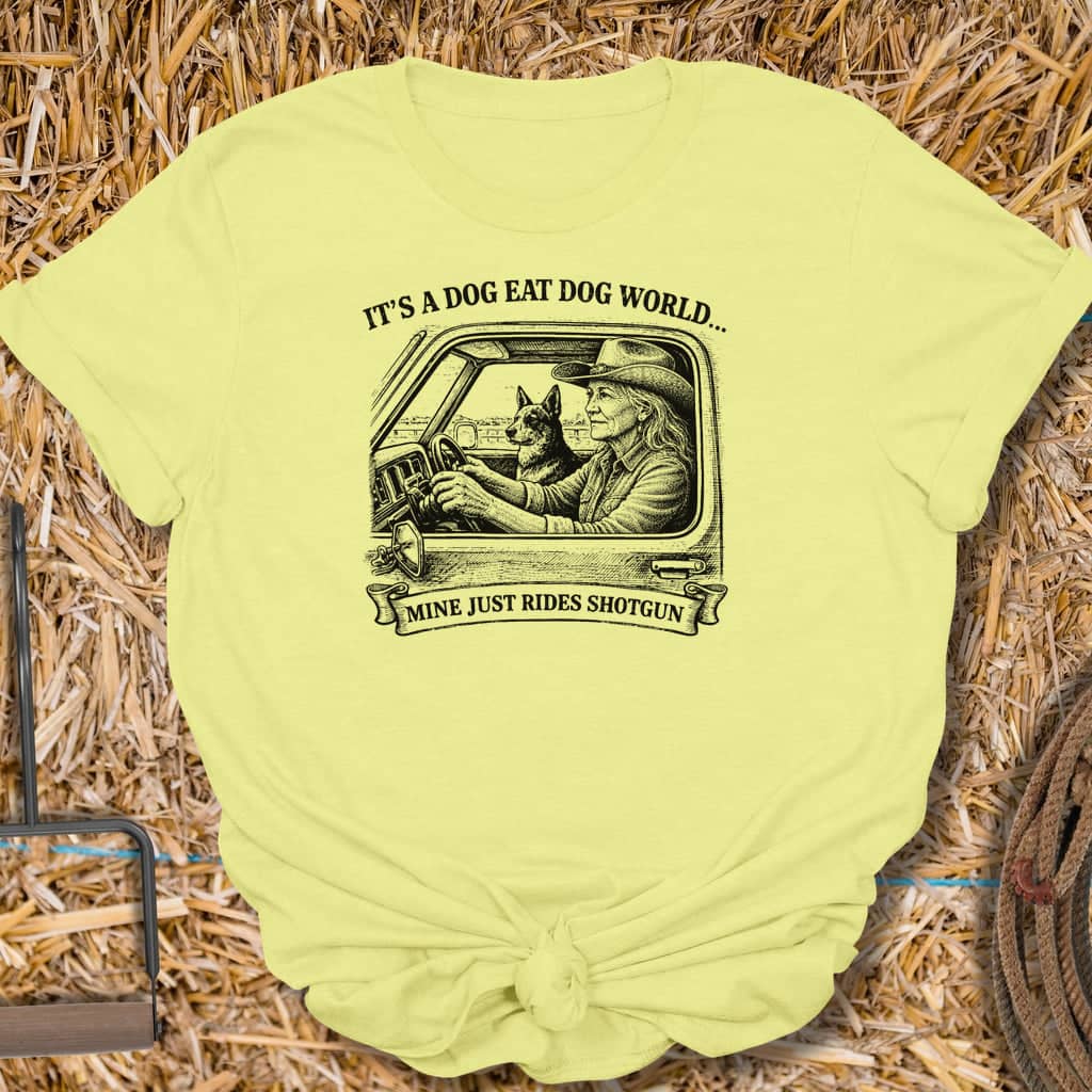 Printify T-Shirt Cornsilk / S Rides Shotgun Tee