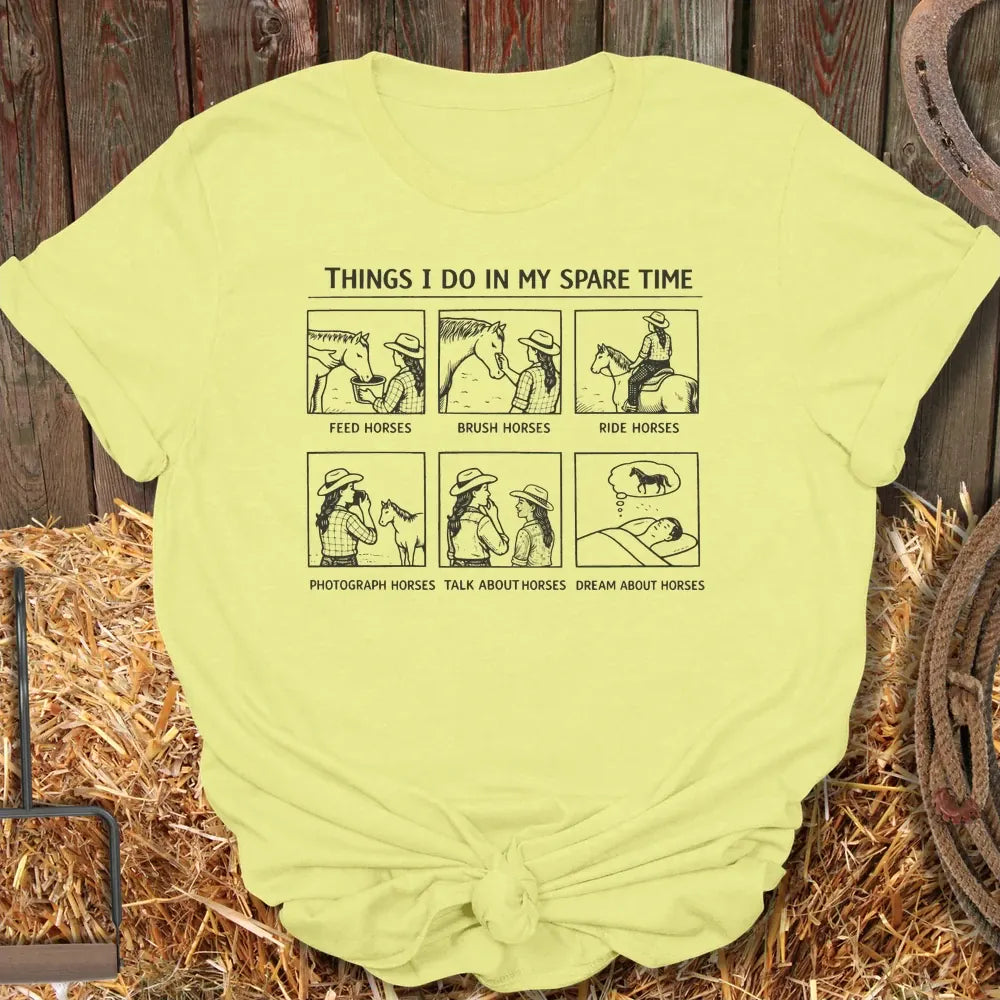Printify T-Shirt Cornsilk / S Spare Time Tee
