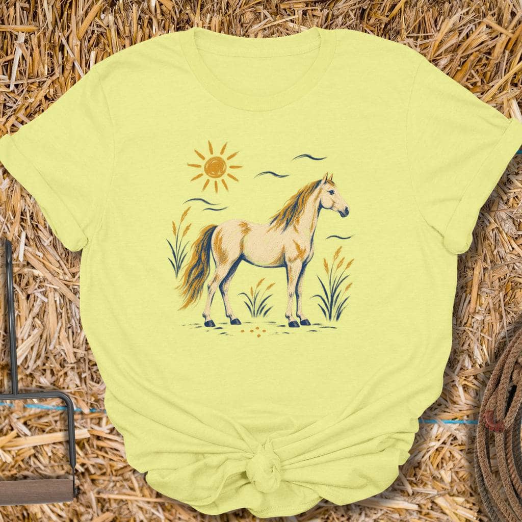 Printify T-Shirt Cornsilk / S Wild Mustang Tee