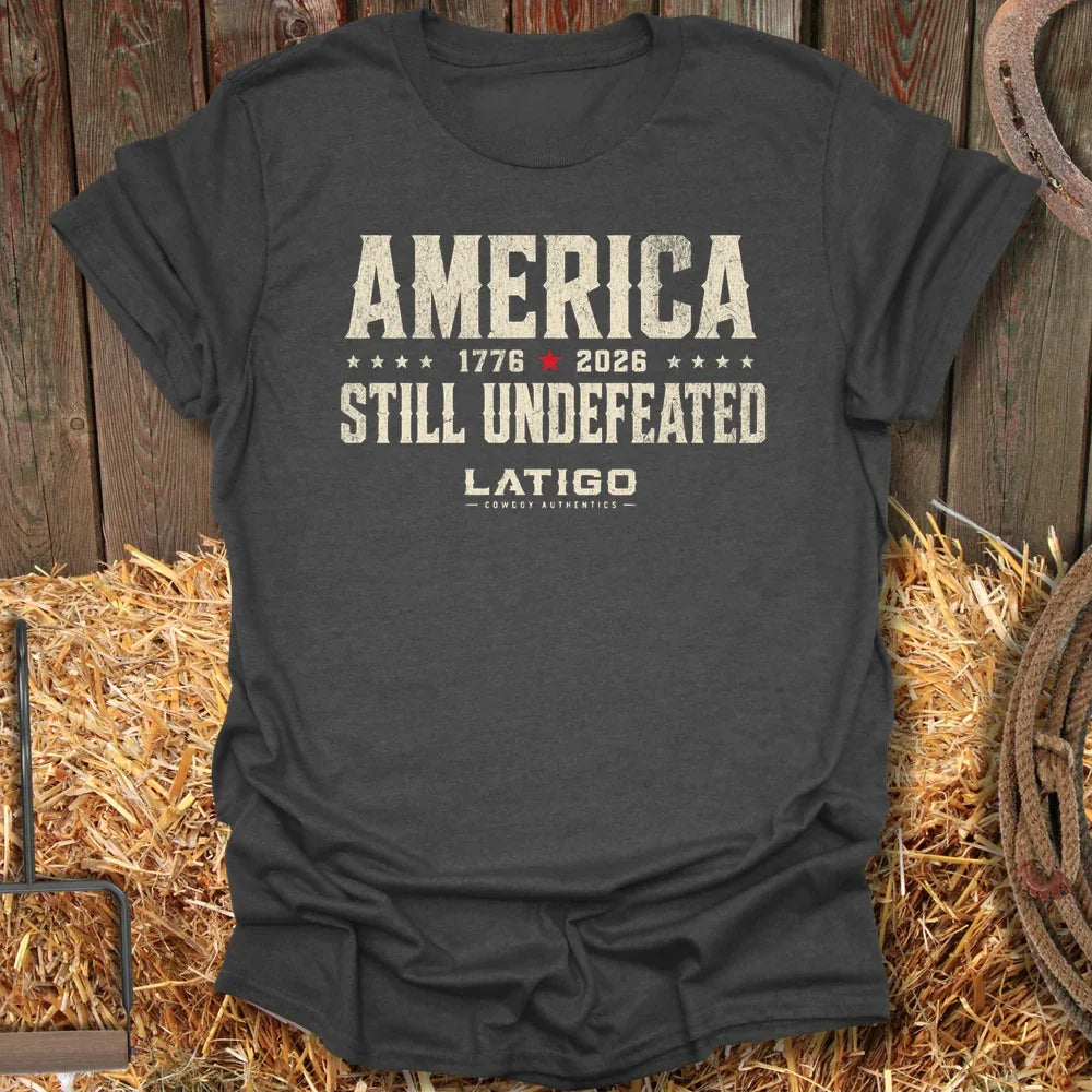 Printify T-Shirt Dark Heather / S Undefeated Tee